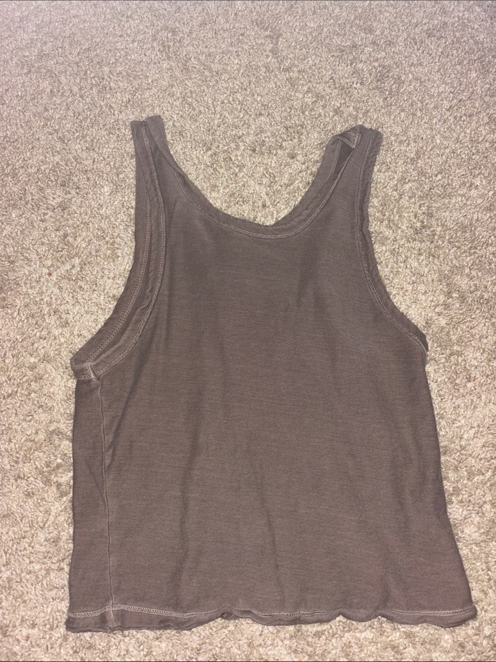 Women’s Brown Tank Top - Casual Sleeveless Tee Free people